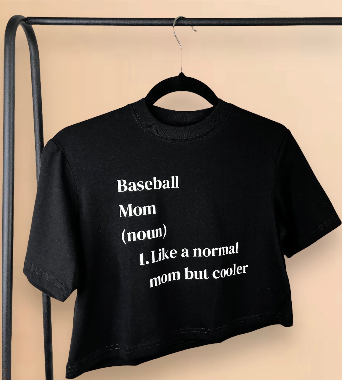 Baseball mom crop top