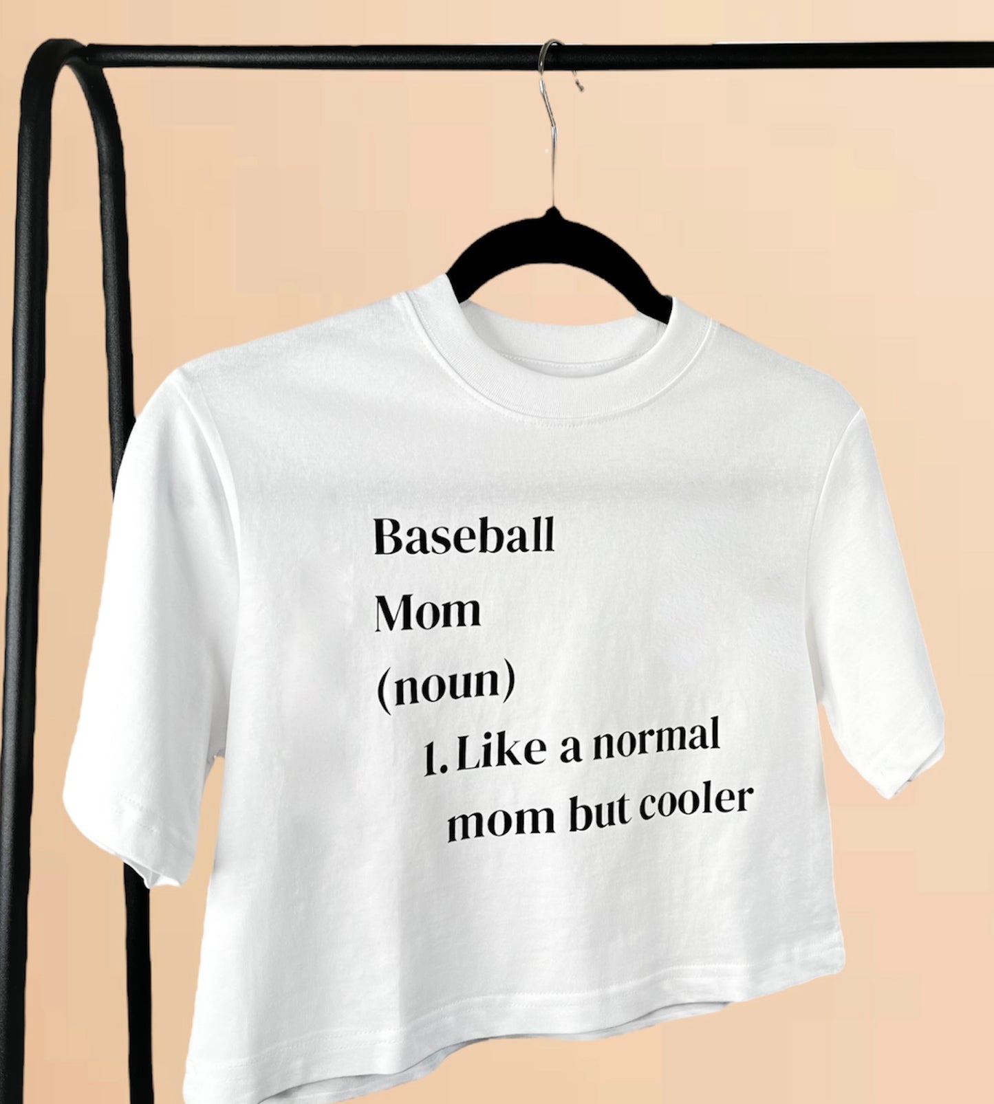 Baseball mom crop top